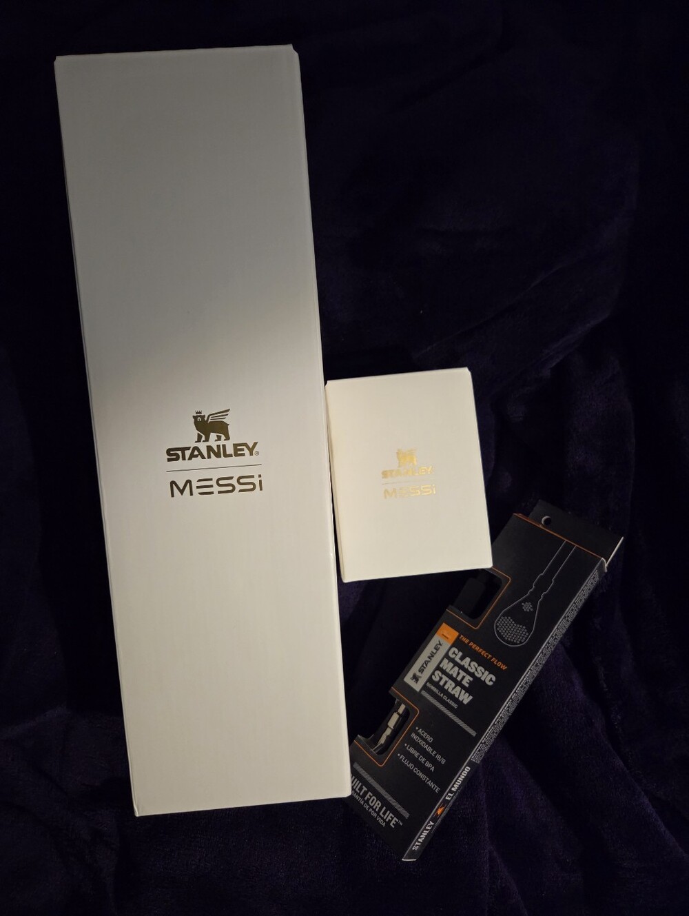 Stanley x Messi Legacy Gold Ideal Mate Bottle, Mate Mug, Classic Mate Straw BNIB